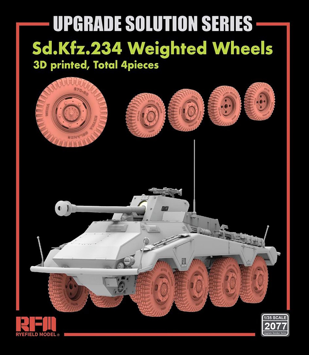 Sd.Kfz.234 Weighted Wheels Type B - 3D Printed Sd.Kfz.234 Weighted Wheels Type B - 3D Printed