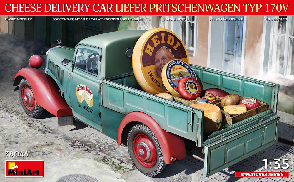 Cheese Delivery Car - Liefer Pritschenwagen Typ 170V - MiniArt 38046 Cheese Delivery Car - Liefer Pritschenwagen Typ 170V - MiniArt 38046