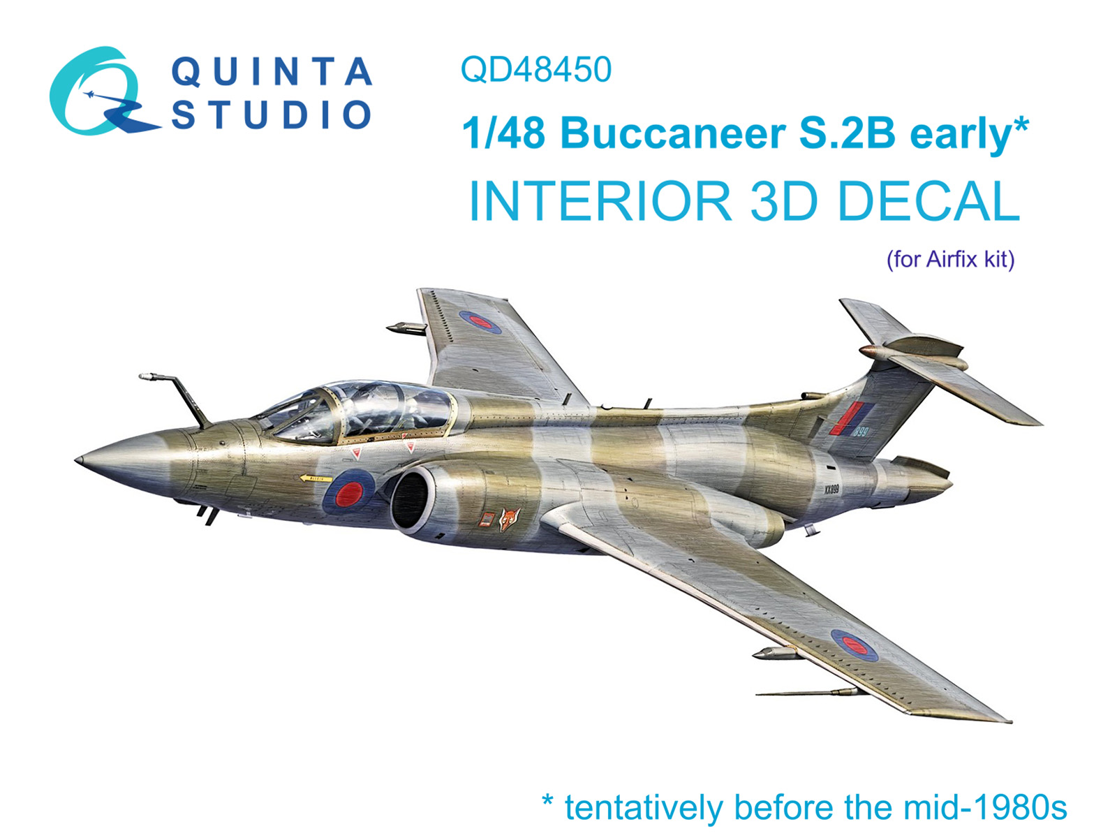 Buccaneer S.2B early 3D-Printed & coloured Interior on decal paper (Airfix)