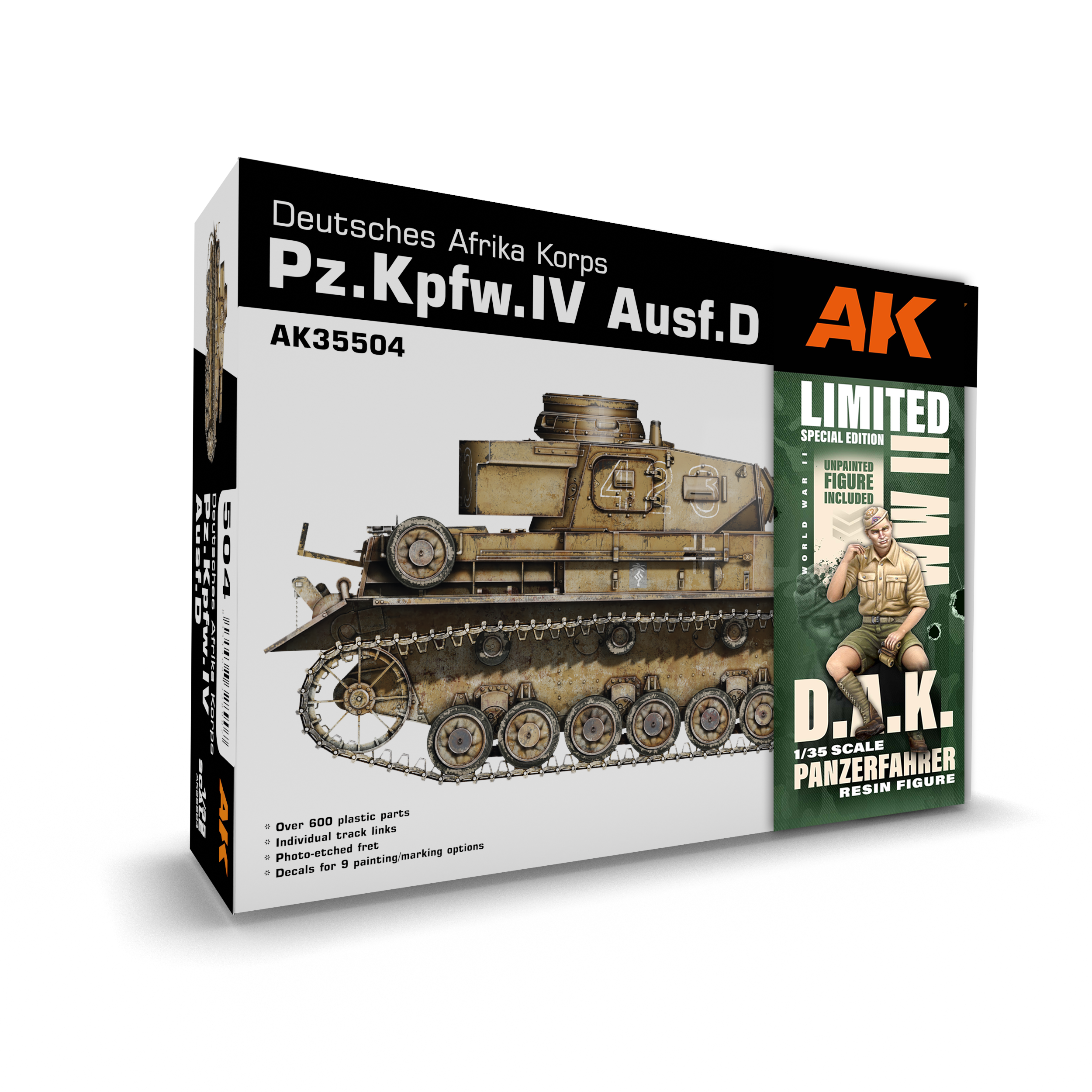 Pz.Kpfw.IV Ausf.D Deutsche Afrika Korps + DAK Panzerfahrer Figur