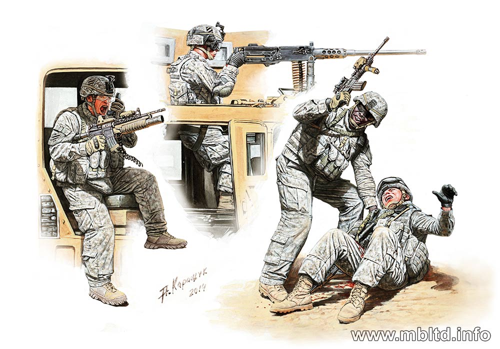 Man Down! US Modern Army, Middle East, Present day