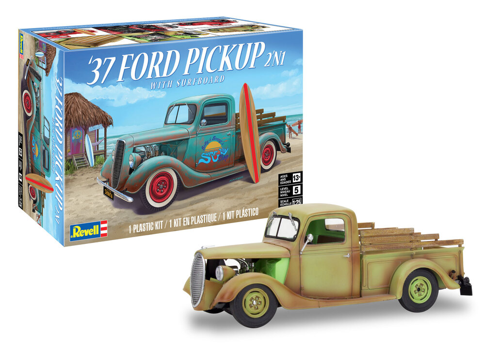 '37 Ford Pickup with Surfboard 2N1 '37 Ford Pickup with Surfboard 2N1