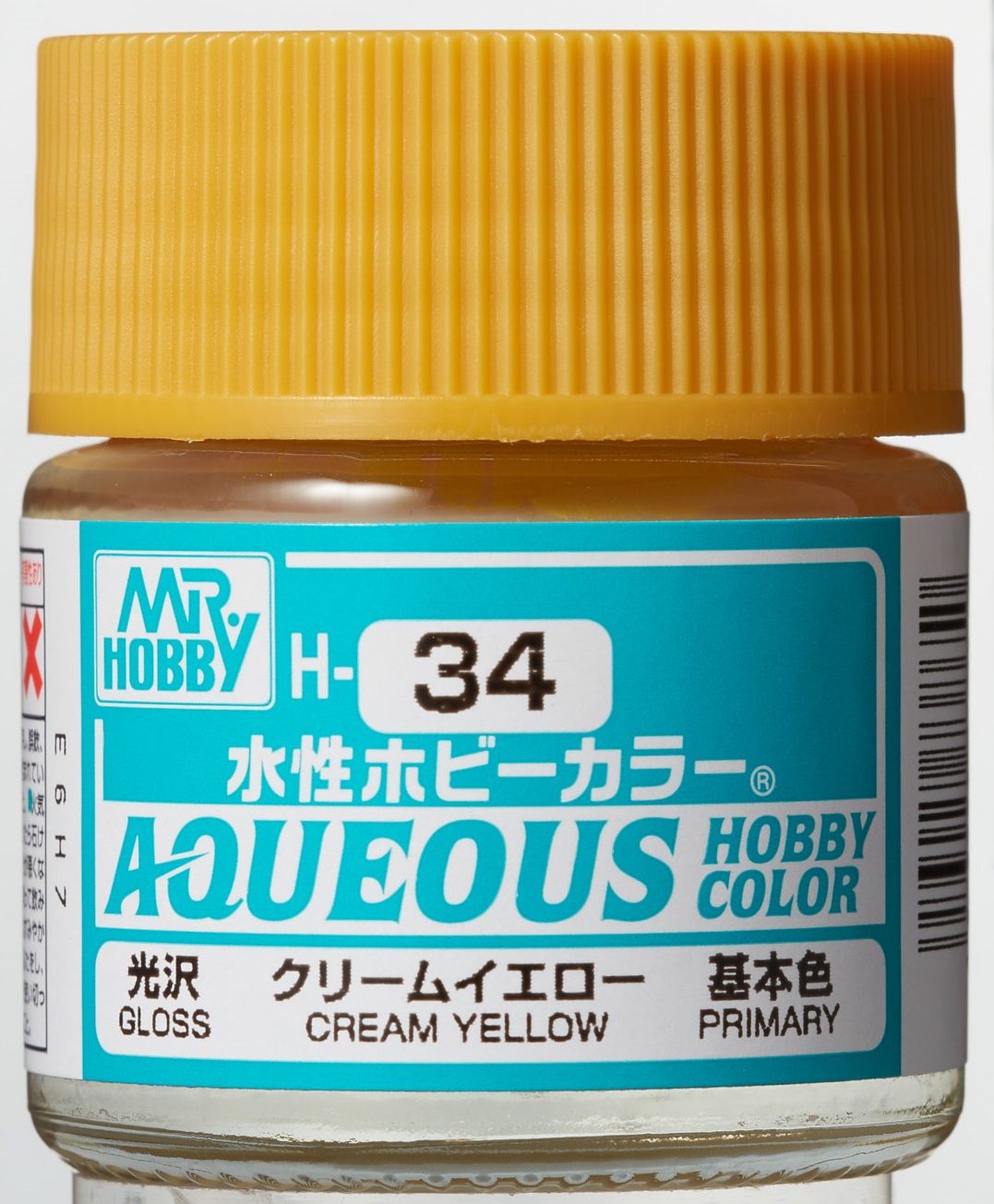 Mr. Aqueous Hobby Color - Cream Yellow - H34 - Creme Gelb Mr. Aqueous Hobby Color - Cream Yellow - H34 - Creme Gelb