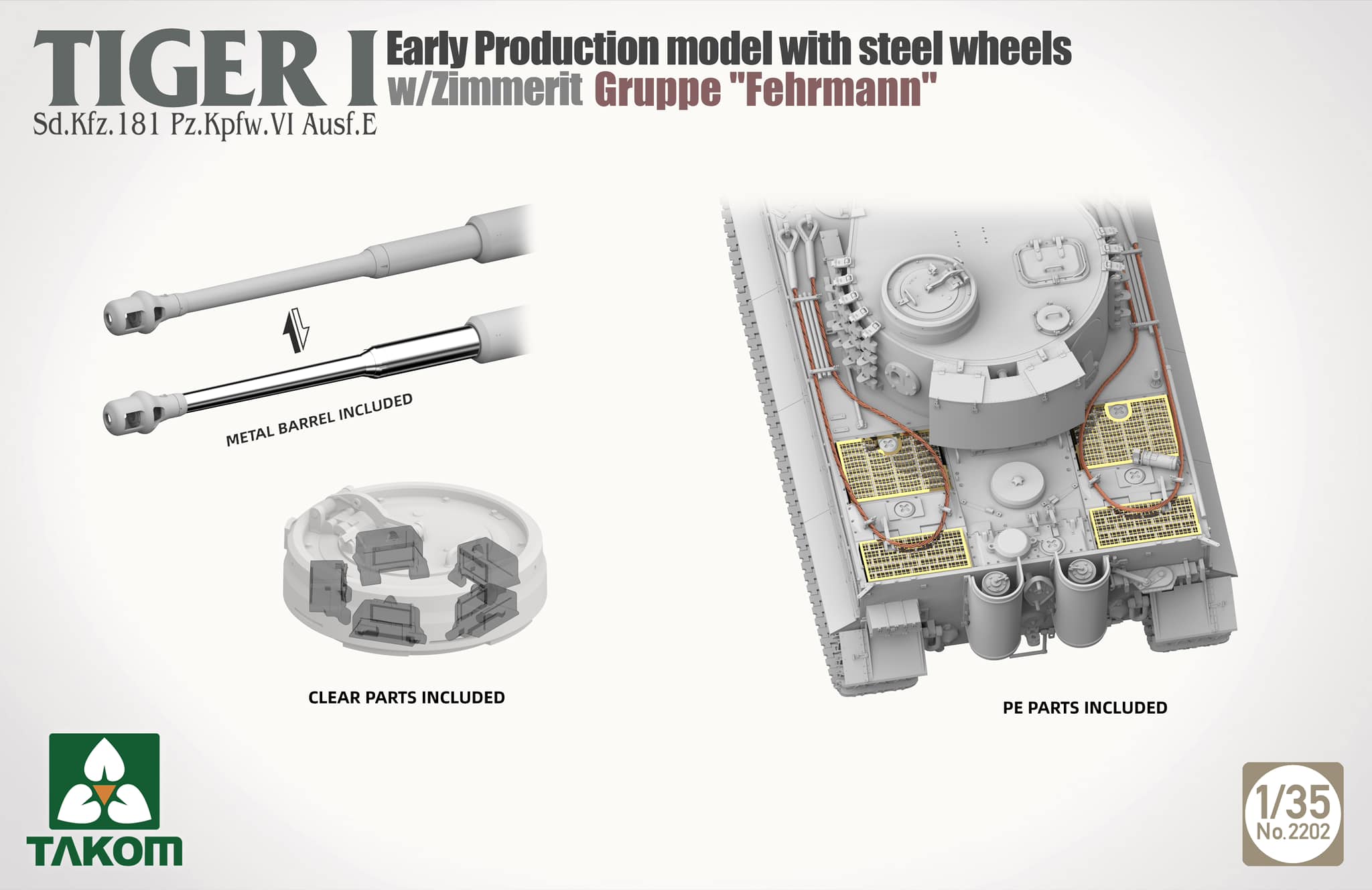 Tiger I - Early-Production With Steel Wheels w/Zimmerit - "Gruppe Fehrmann"