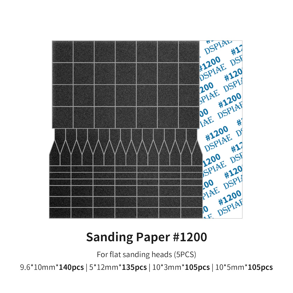 Ersatz Schleifpapier für Hubschleifer #1200 (Flach) - Sanding Paper For ES-A #1200 (Flat)  - SP-ES12