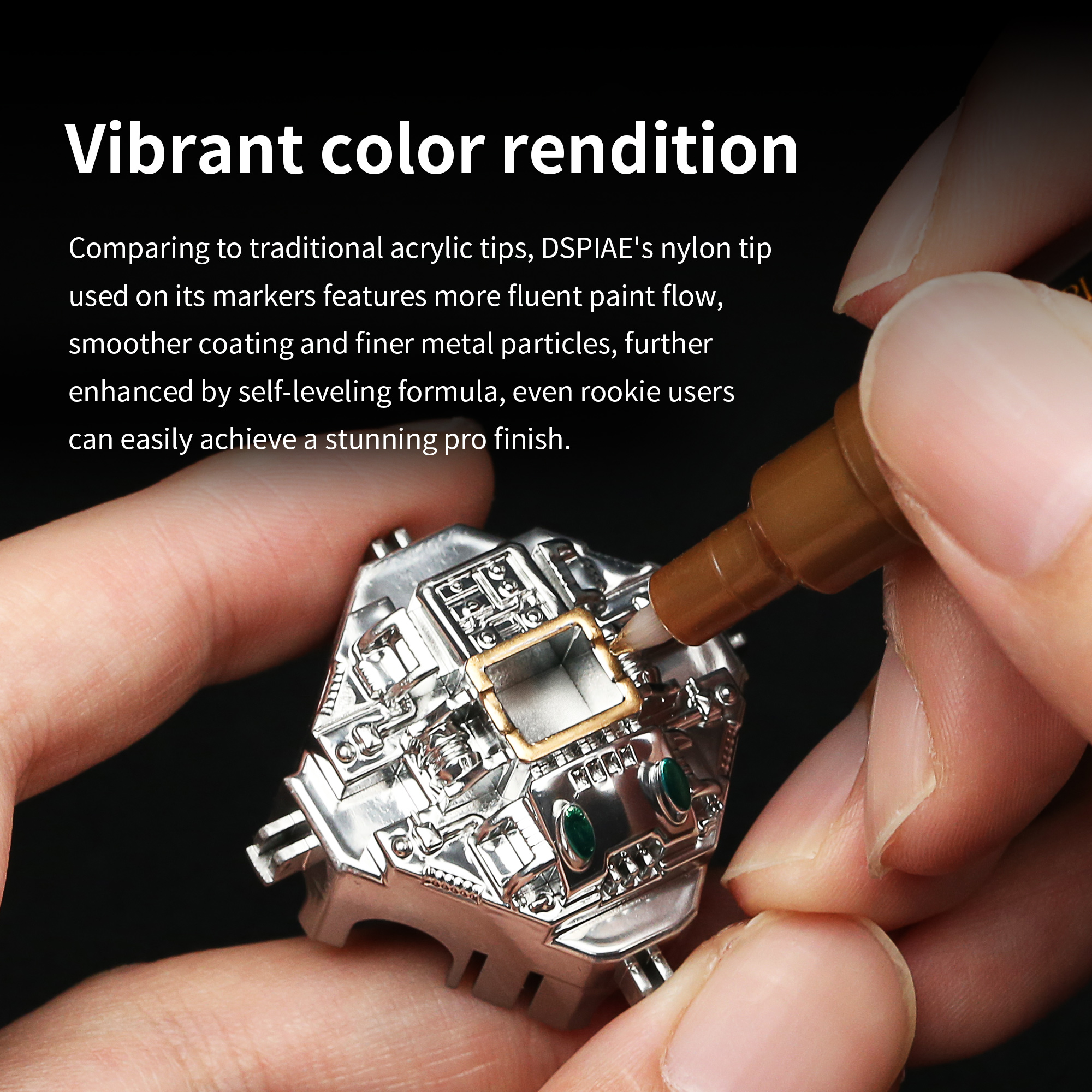 MKS-02 Super Metallic Color Markers - Titanium Gold