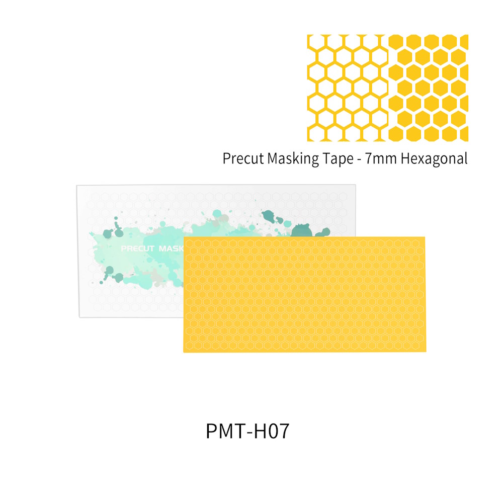 Vorgeschnittene Masken 7 mm - Hexagonal - Precut Masking Tape - PMT-H07