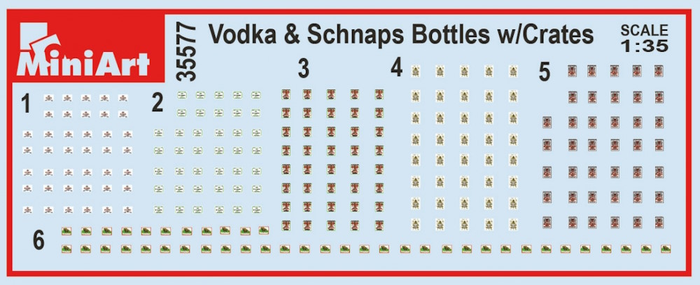 Vodka Bottles With Crates - MiniArt 35577
