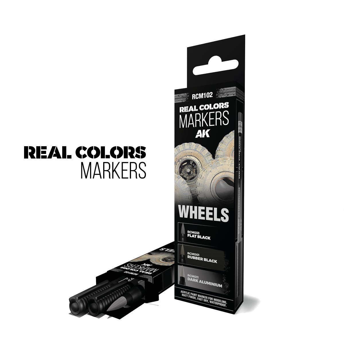  WHEELS - SET 3 REAL COLORS MARKERS