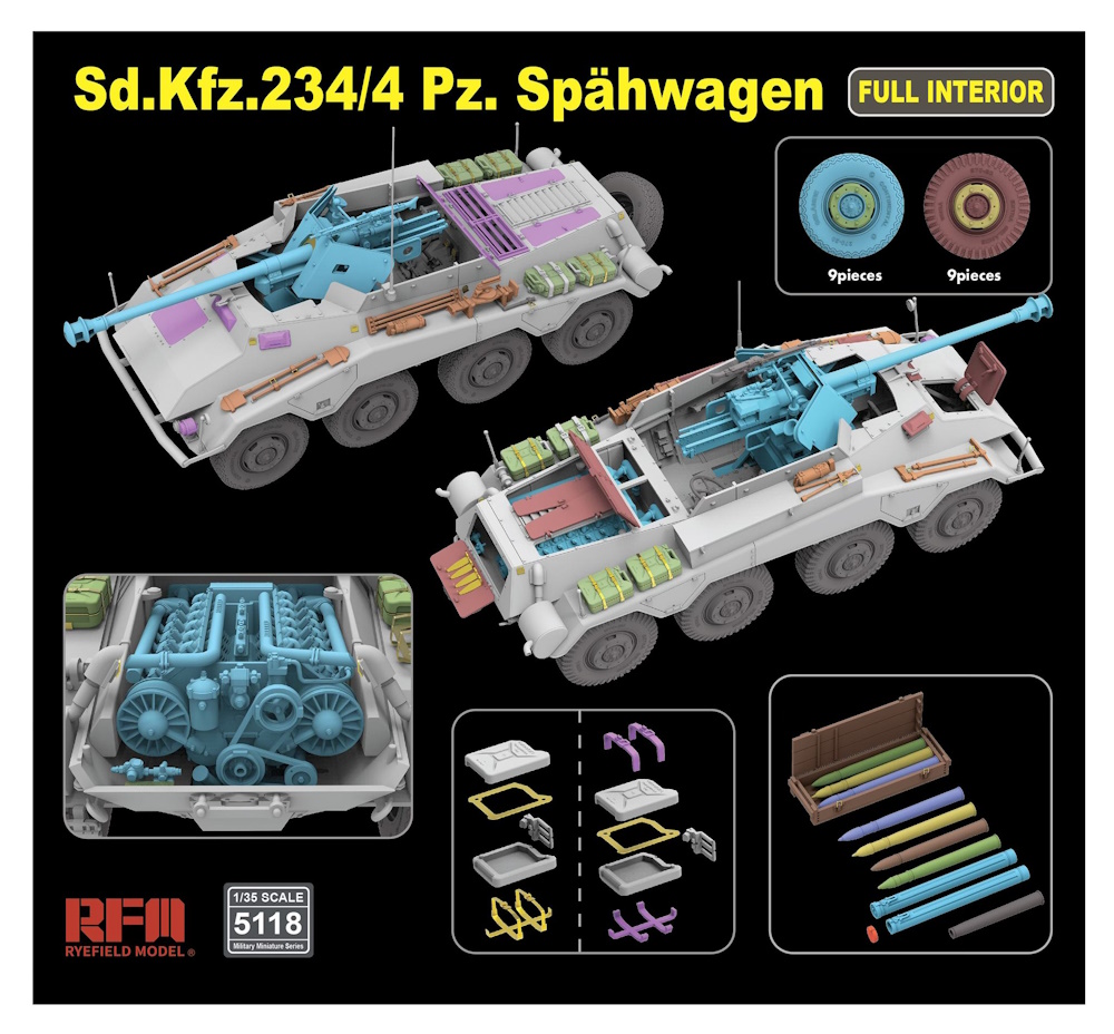 Sd.Kfz.234/4 Pz.Spähwagen - Full Interior