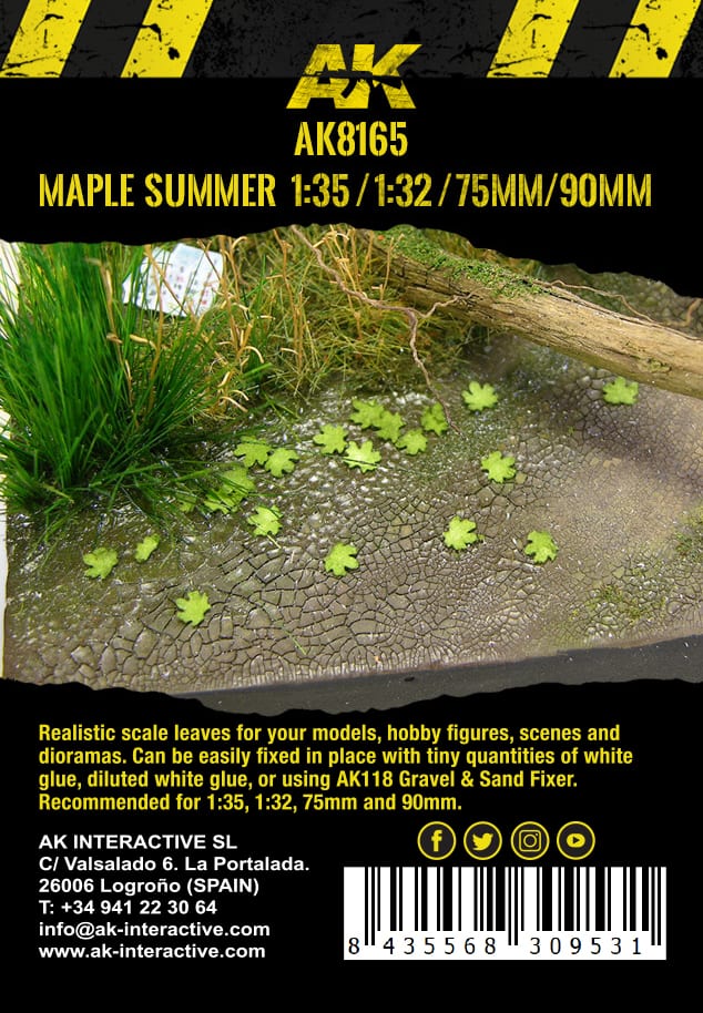 Sommer Ahornblätter 1:35 / 1:32 / 75mm / 90mm (7gr) - Maple Summer Leaves 1:35 / 1:32 / 75mm / 90mm (7gr)