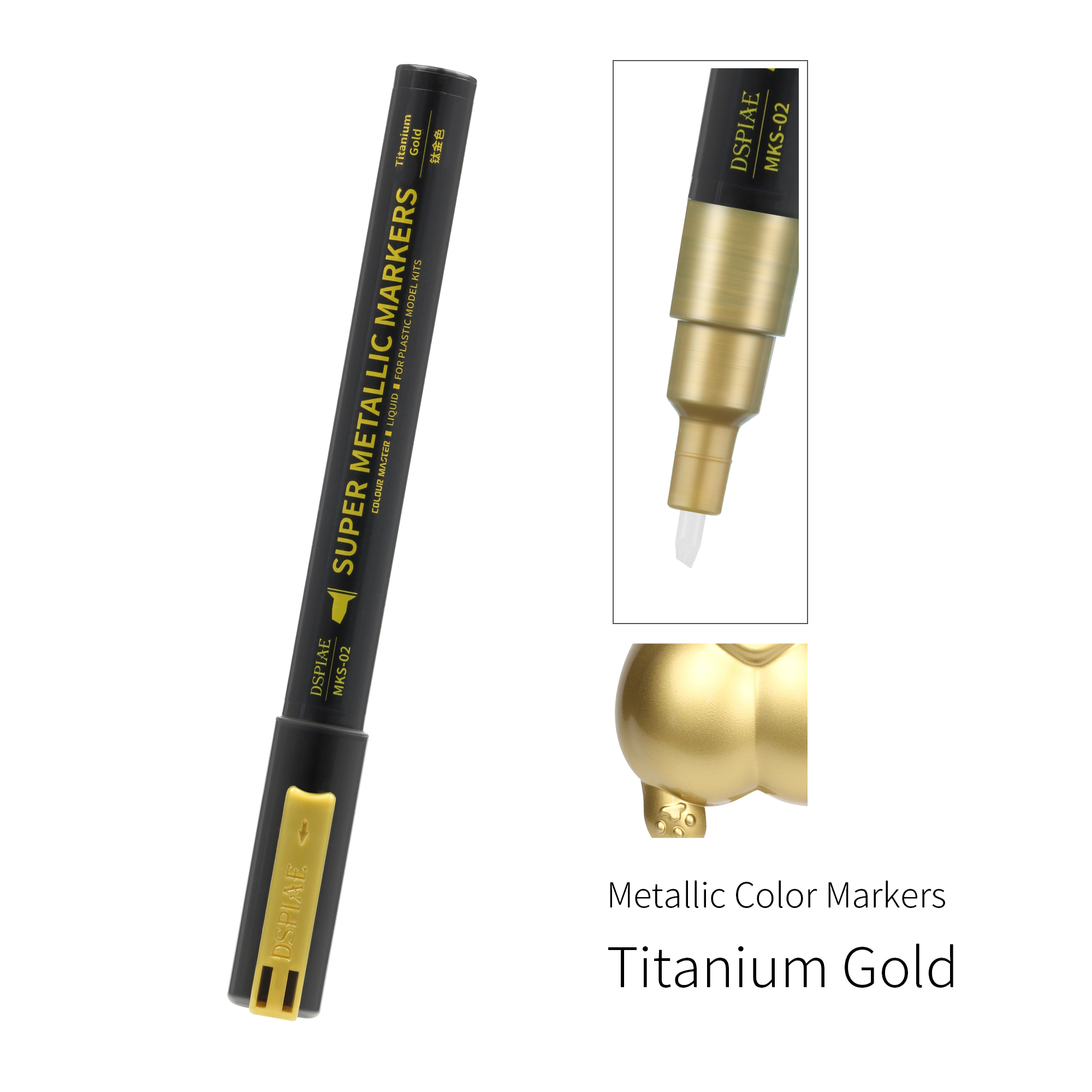 MKS-02 Super Metallic Color Markers - Titanium Gold