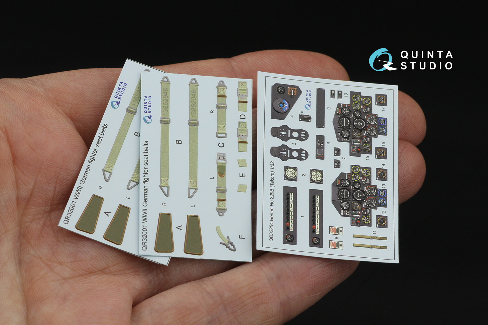Horten Ho 229B 3D-Printed & coloured Interior on decal paper (Takom)