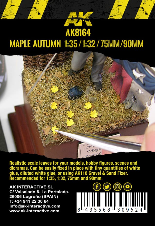 Herbst Ahornblätter 1:35 / 1:32 / 75mm / 90mm (7gr) - Maple Autumn Leaves 1:35 / 1:32 / 75mm / 90mm (7gr)