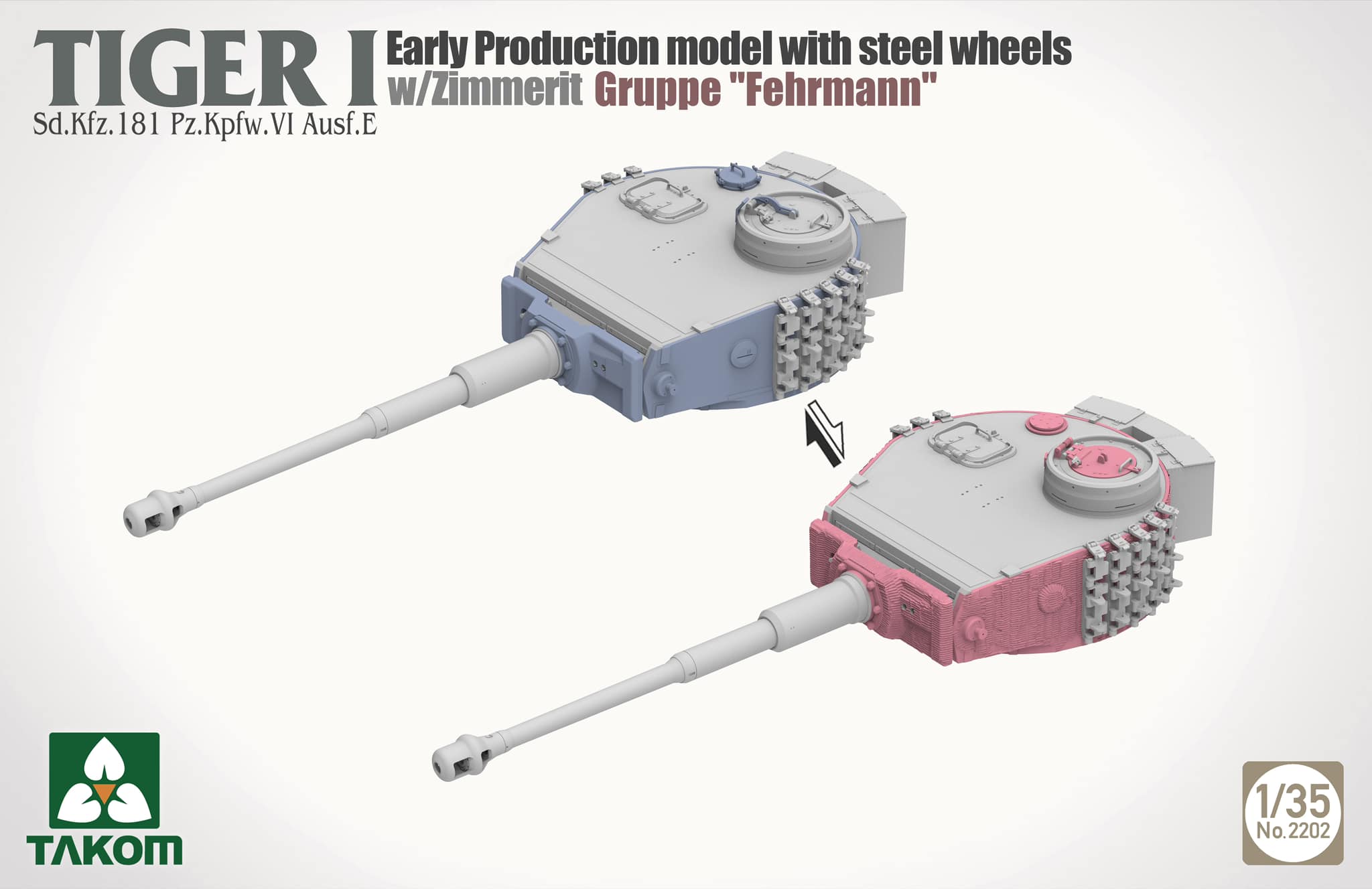 Tiger I - Early-Production With Steel Wheels w/Zimmerit - "Gruppe Fehrmann"