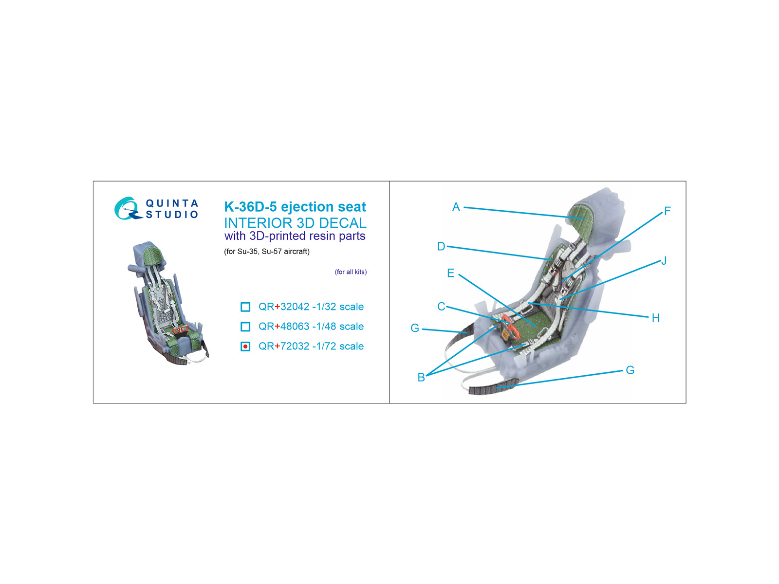 K-36D-5 ejection seat (for Su-35, Su-57 aircraft) (All kits)