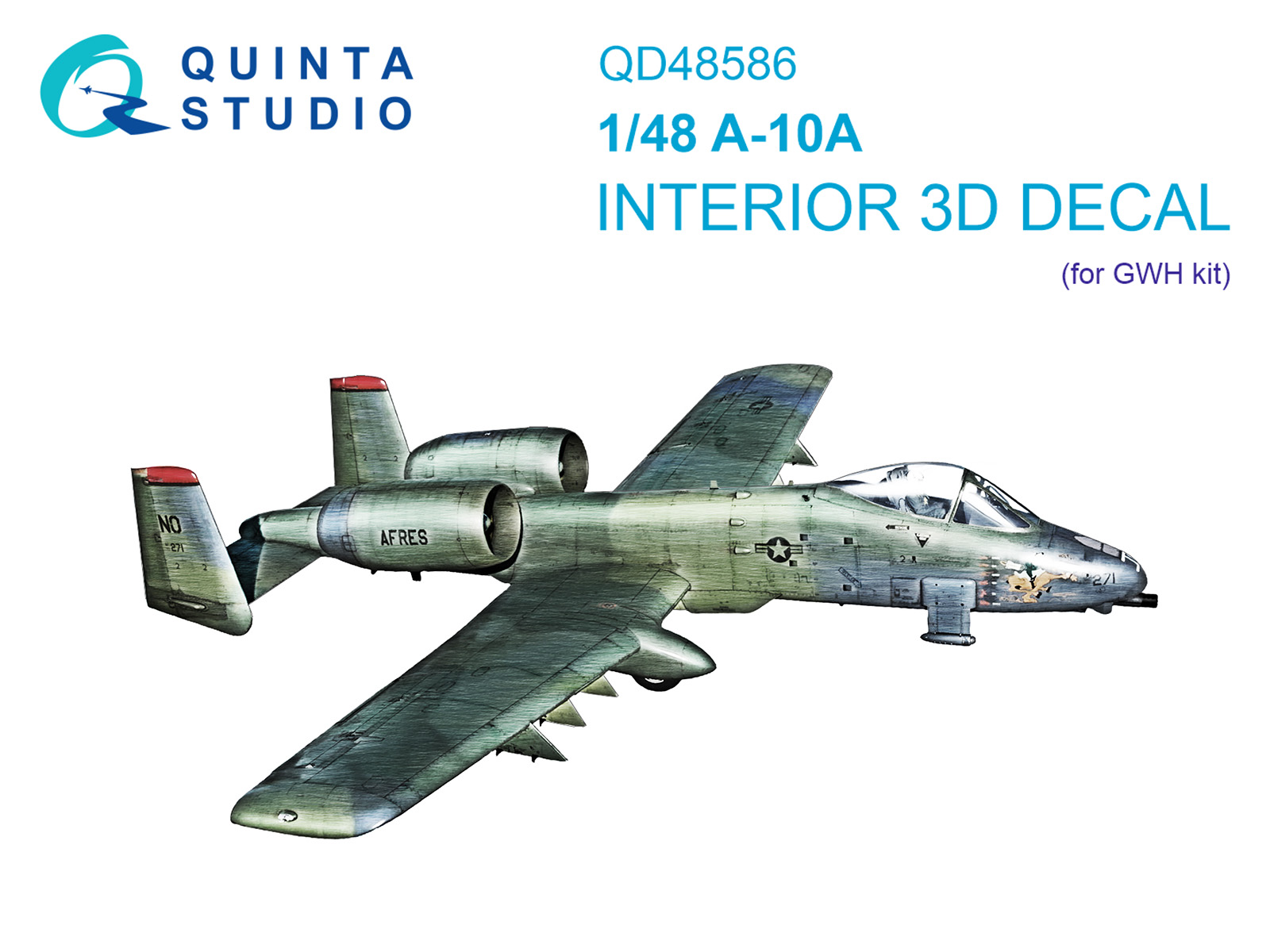 A-10A Warthog 3D-Printed & coloured Interior on decal paper (GWH)
