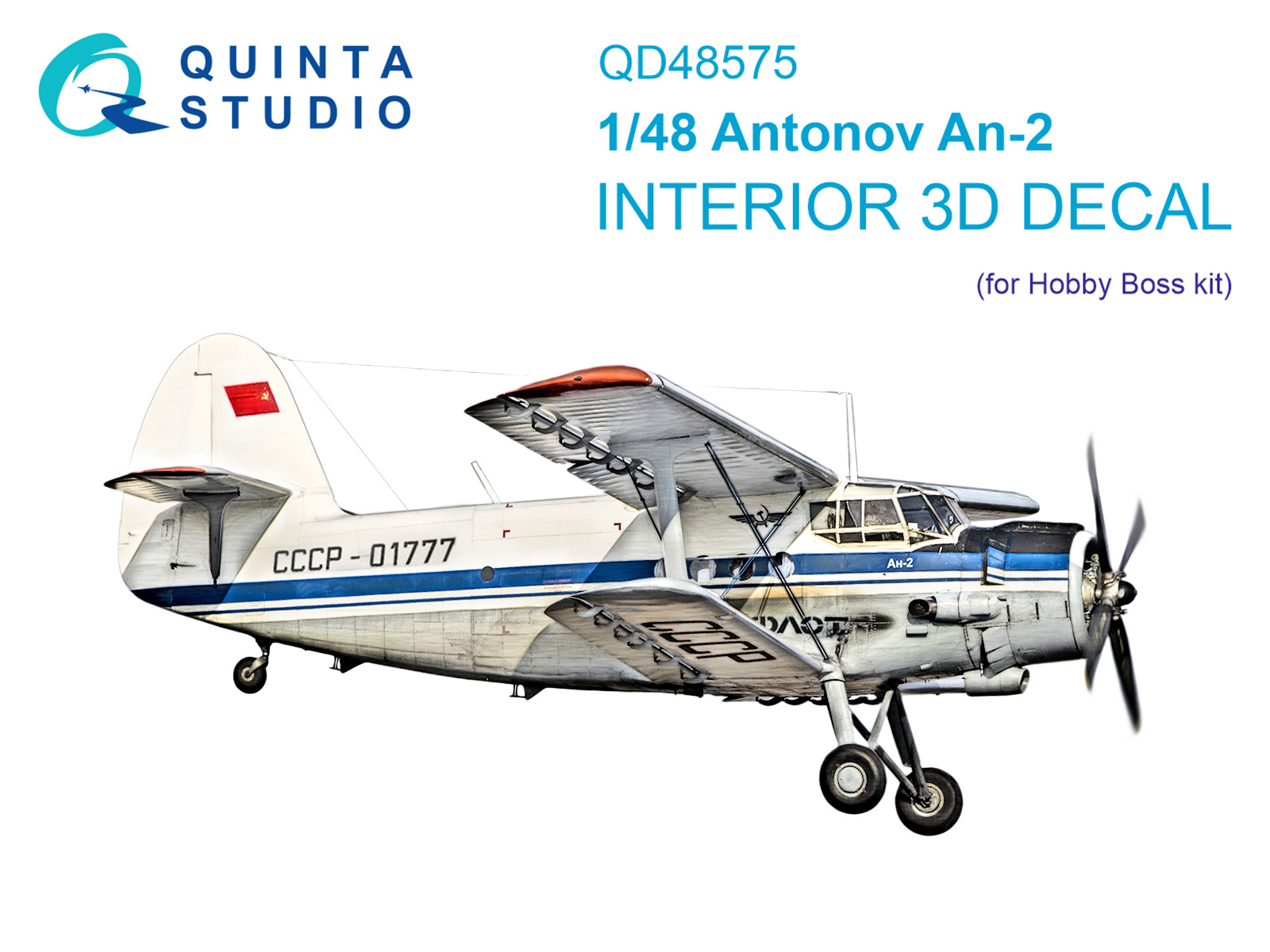 Antonov An-2 Colt 3D-Printed & coloured Interior on decal paper (HobbyBoss)