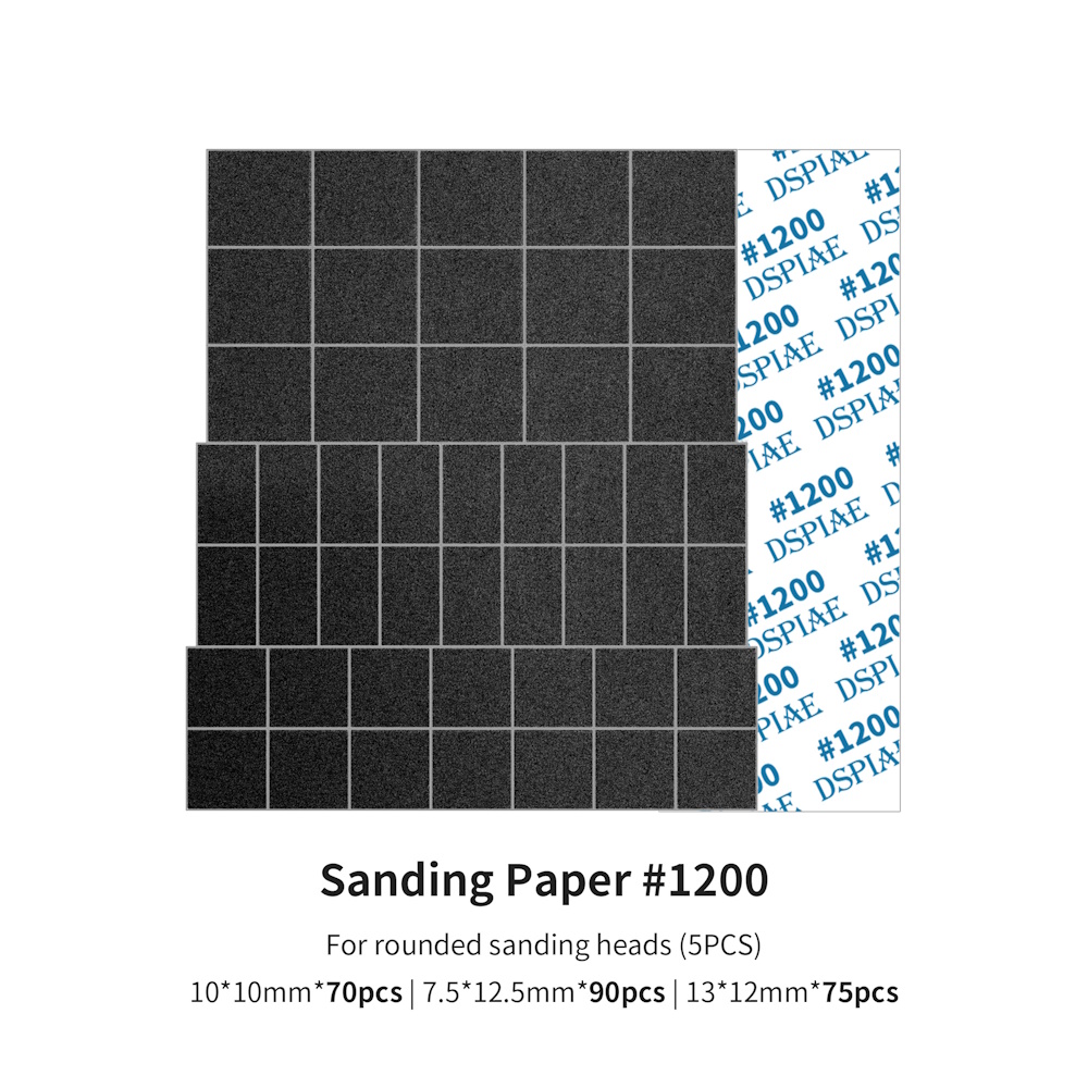 Ersatz Schleifpapier für Hubschleifer #1200 (Gebogen) - Sanding Paper For ES-A #1200 (Arc)  - MSP-ES12