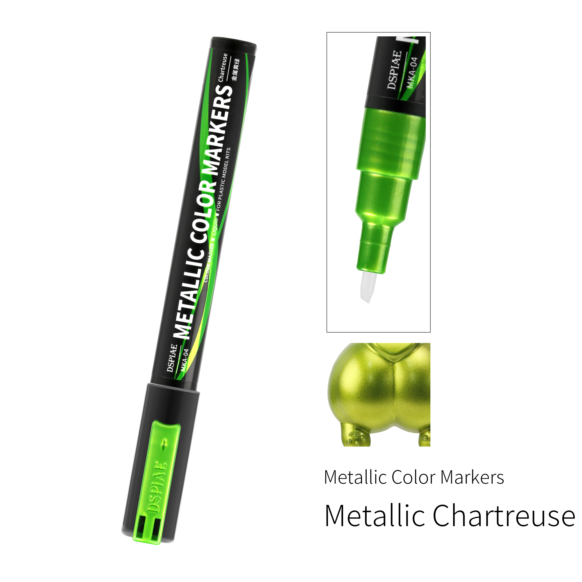 MKA-04 Super Metallic Color Markers - Metallic Chartreuse