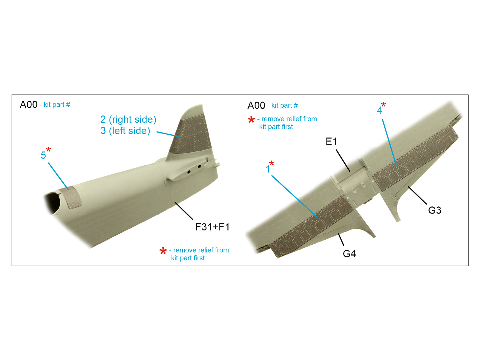 Yak-9T Flaps and panels (Zvezda)