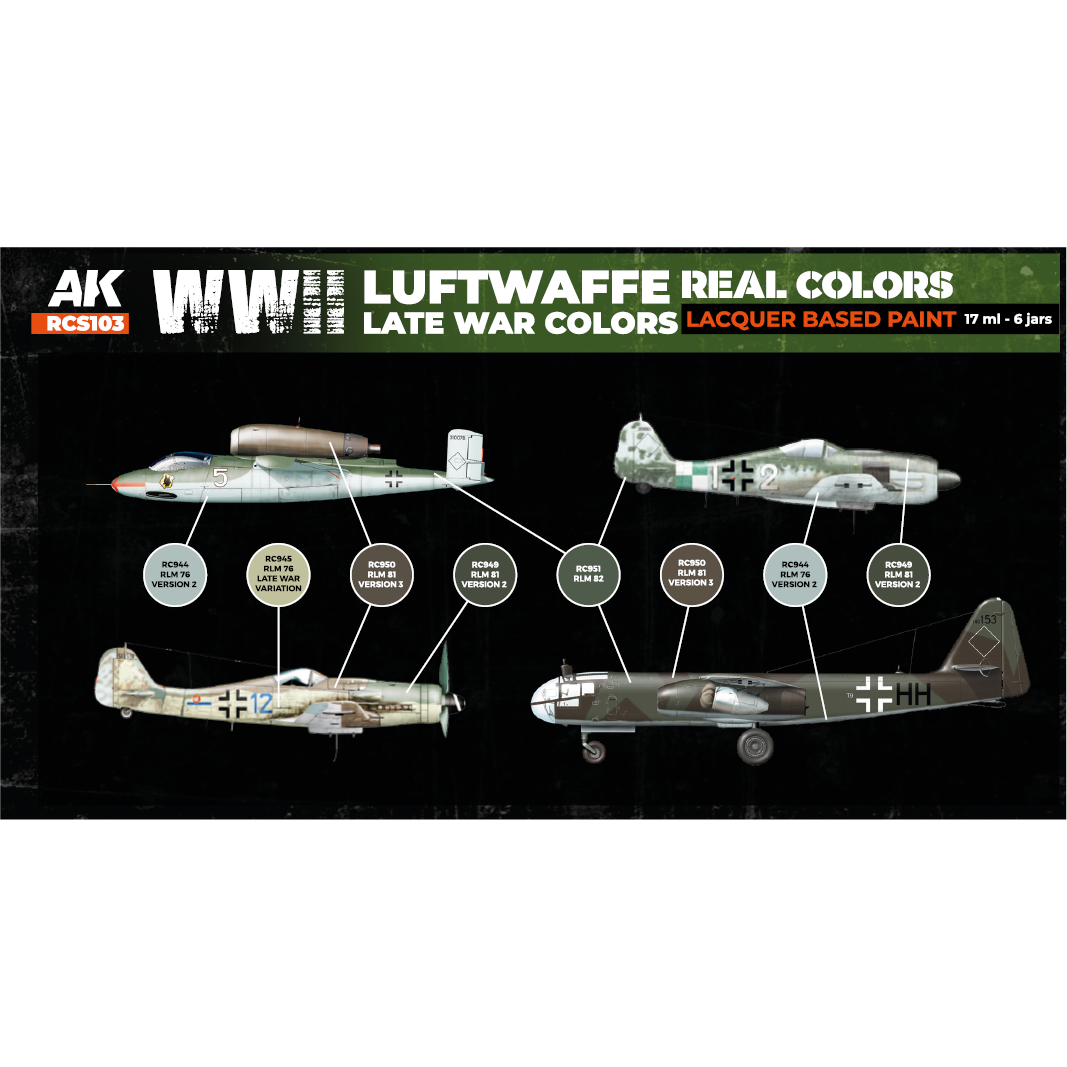 WWII Luftwaffe Late War Colors SET