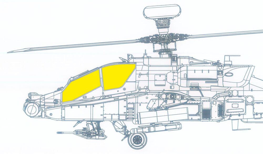 AH-64E - The Die-Cut Flexible Mask - 1/35 AH-64E - The Die-Cut Flexible Mask - 1/35
