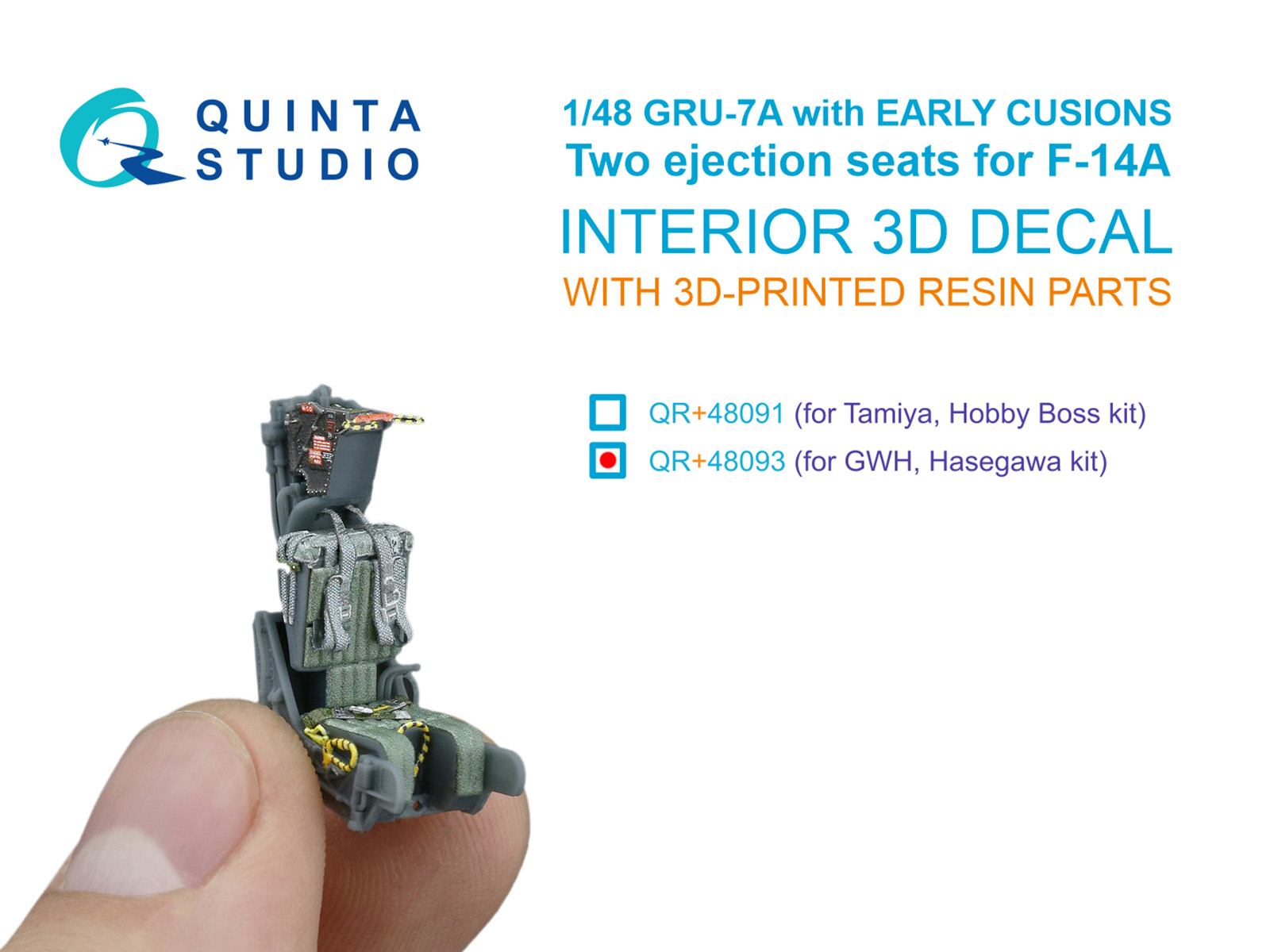 GRU-7A early, 2 ejection seats for F-14 A (Hasegawa, GWH)