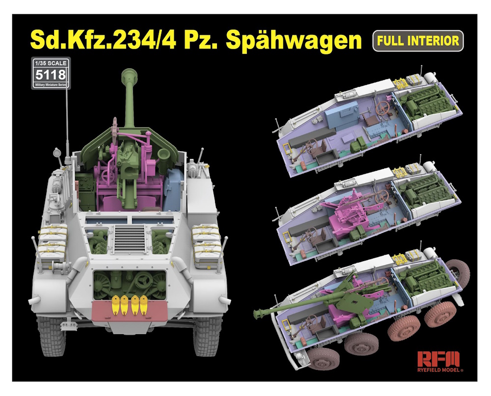 Sd.Kfz.234/4 Pz.Spähwagen - Full Interior