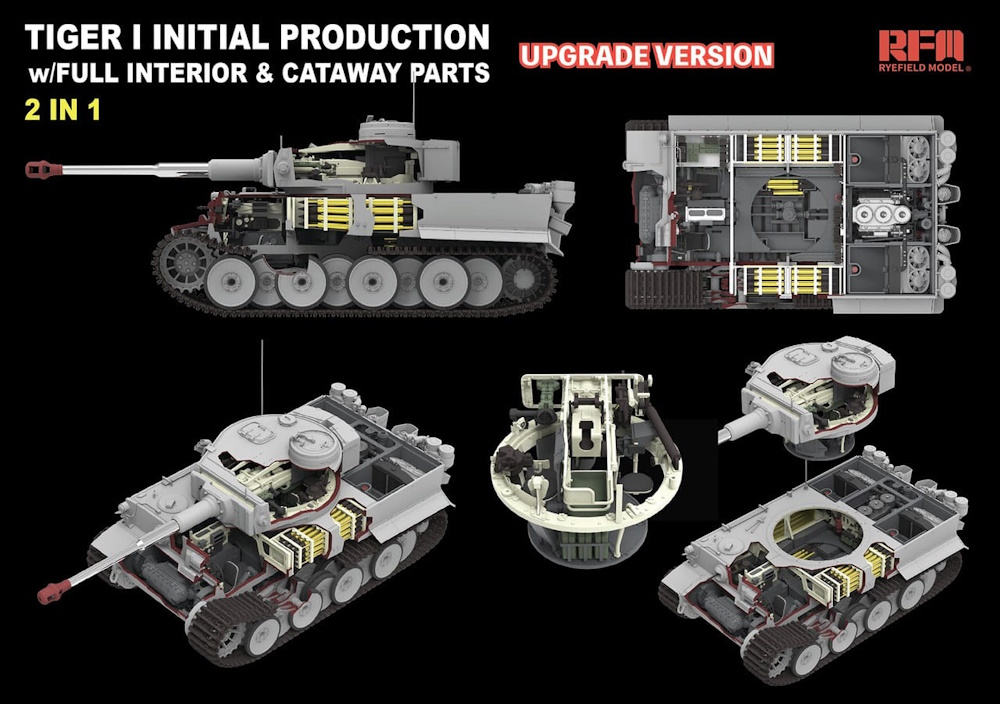 Pz.Kpfw. VI Ausf. E Tiger I Initial Production w/Full Interior & Cutaway Parts - Upgrade Edition