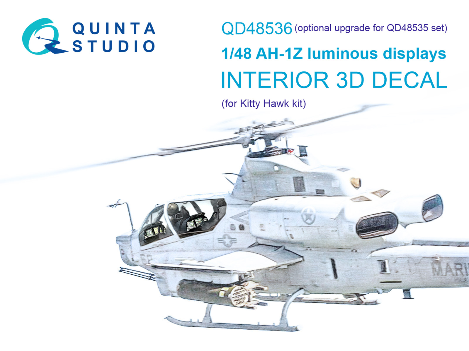 AH-1Z Zulu Cobra/Viper luminous displays for QD+48535/QDS-48535 sets (KittyHawk)