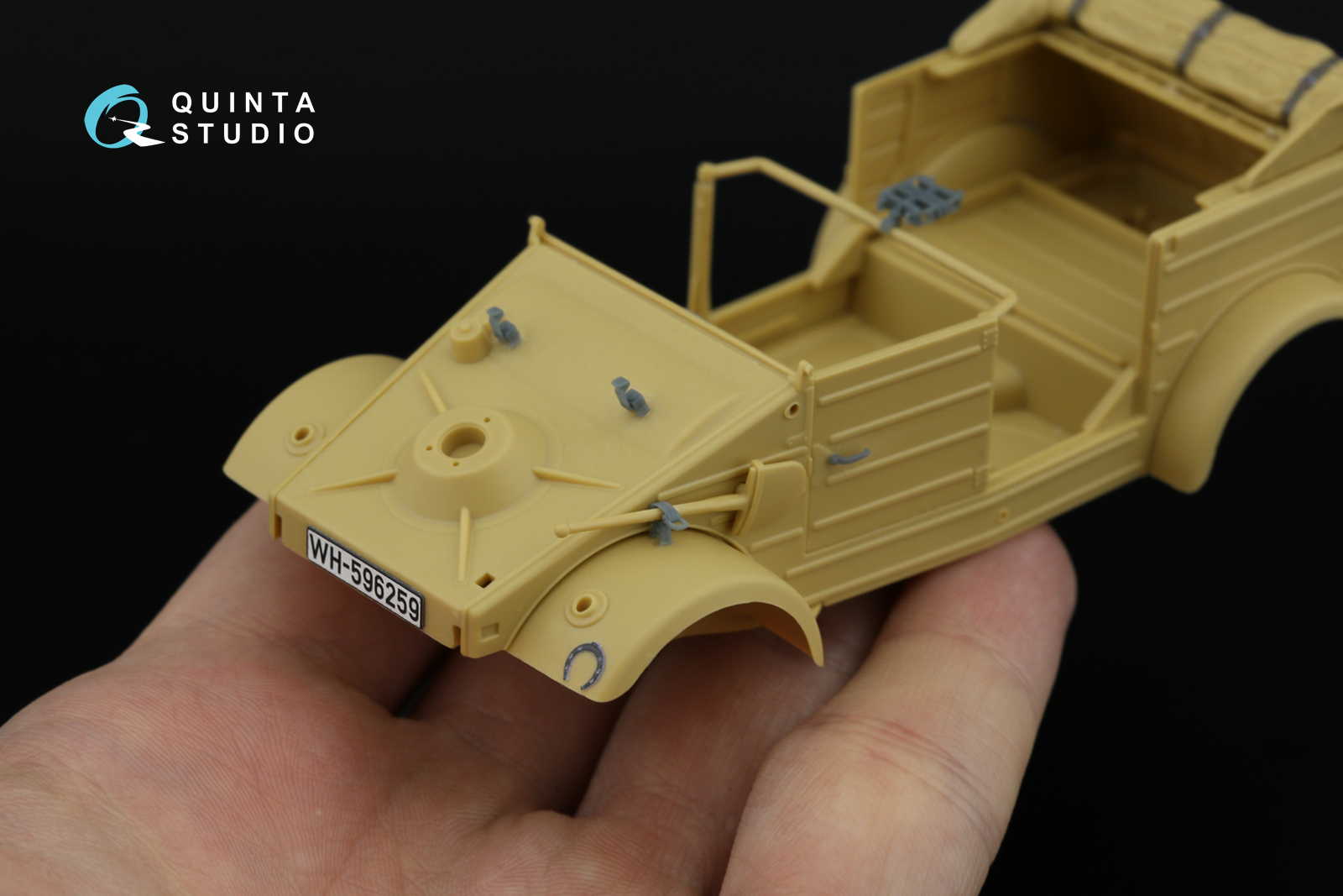 Kubelwagen Type 82 3D-Printed & coloured Interior on decal paper (Tamiya) (with 3D-printed resin parts)