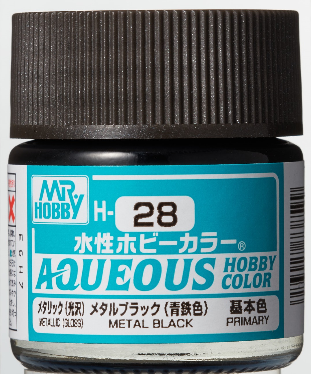 Mr. Aqueous Hobby Color - Metal Black - H28 - Metall Schwarz