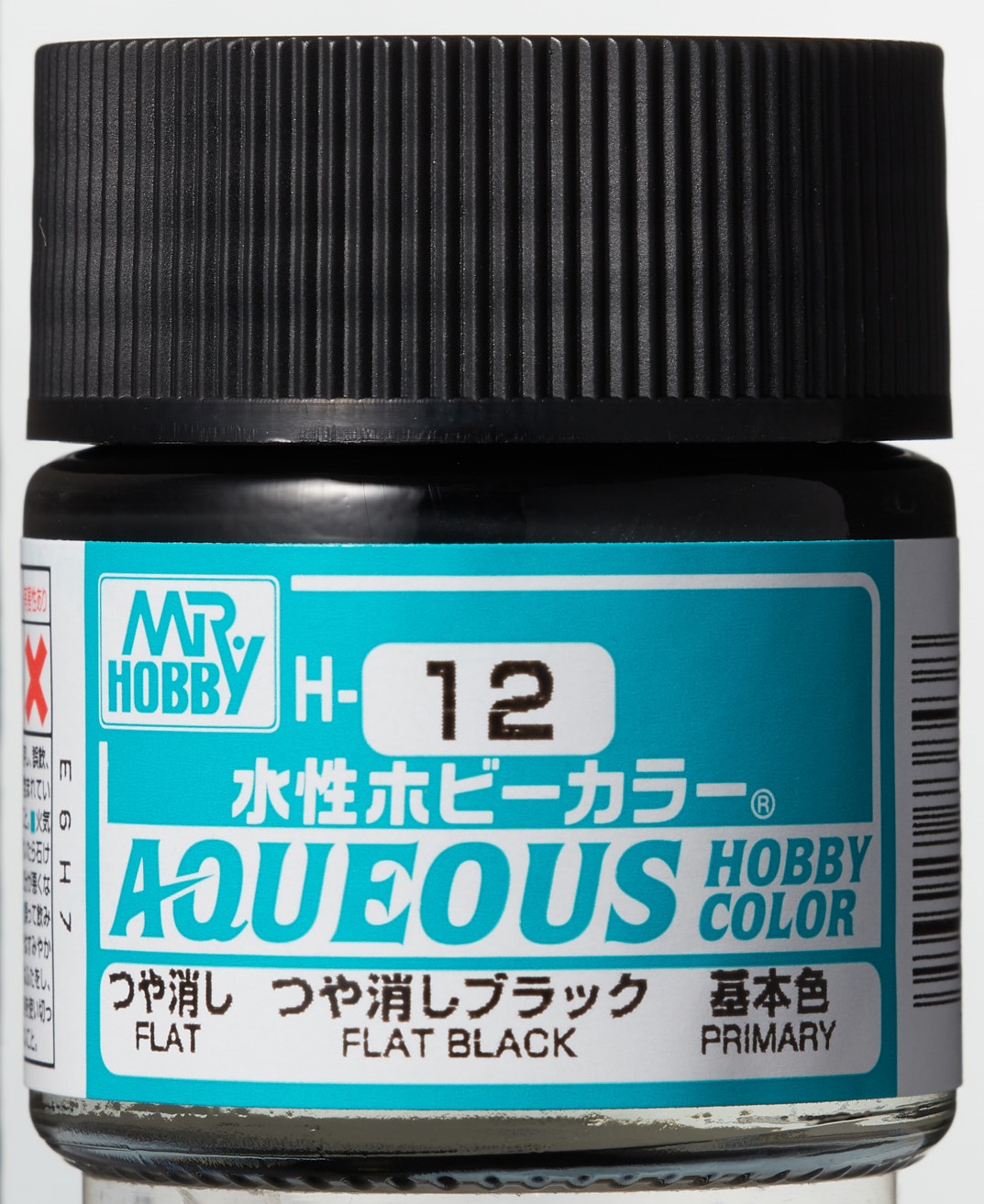 Mr. Aqueous Hobby Color - Flat Black - H12 - Schwarz Matt