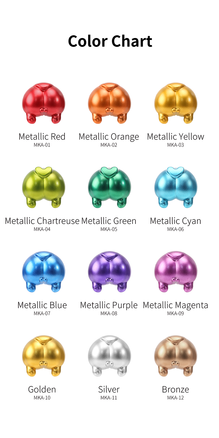 MKA-04 Super Metallic Color Markers - Metallic Chartreuse
