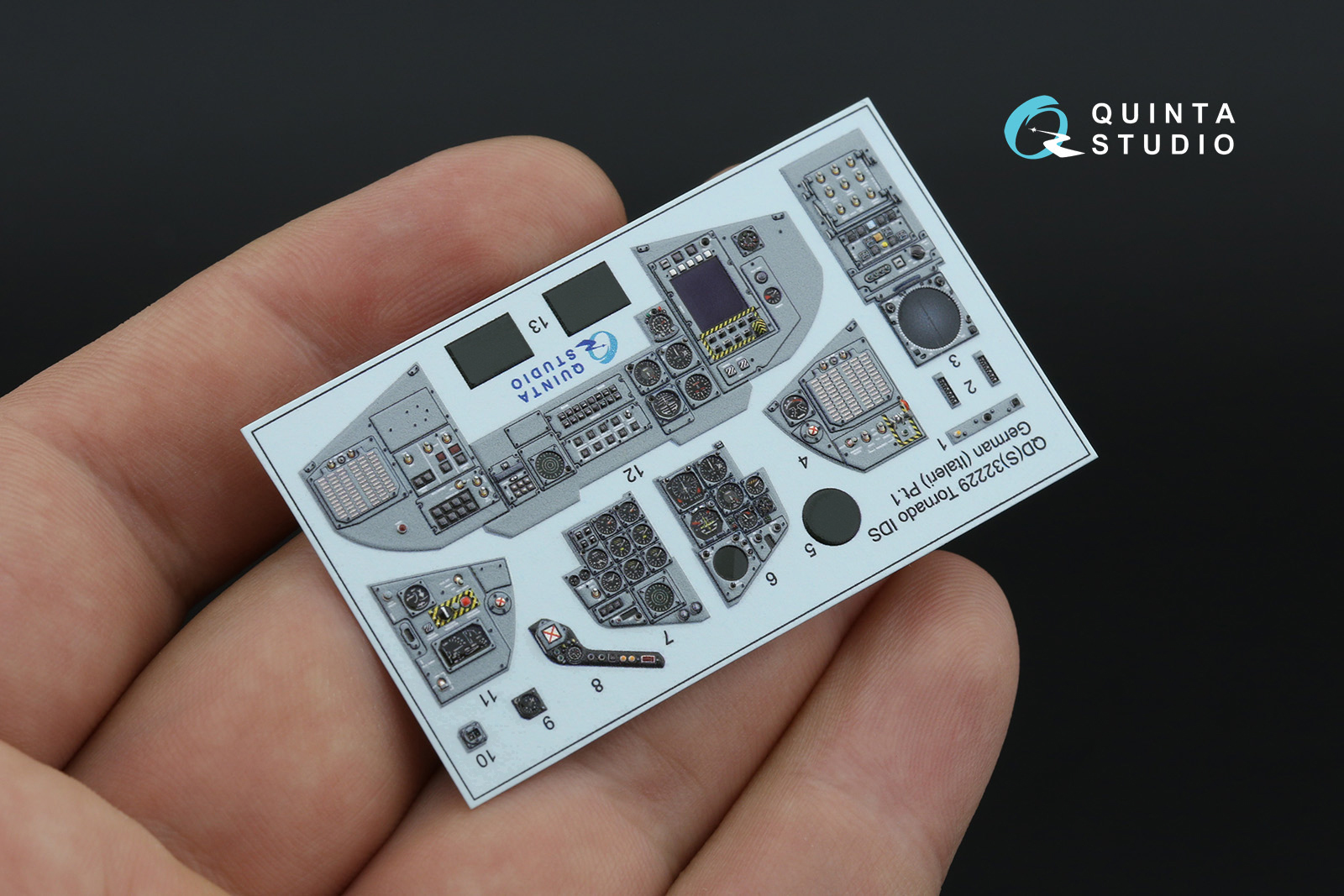 Tornado IDS German 3D-Printed & coloured Interior on decal paper (Italeri) (with 3D-printed resin parts)