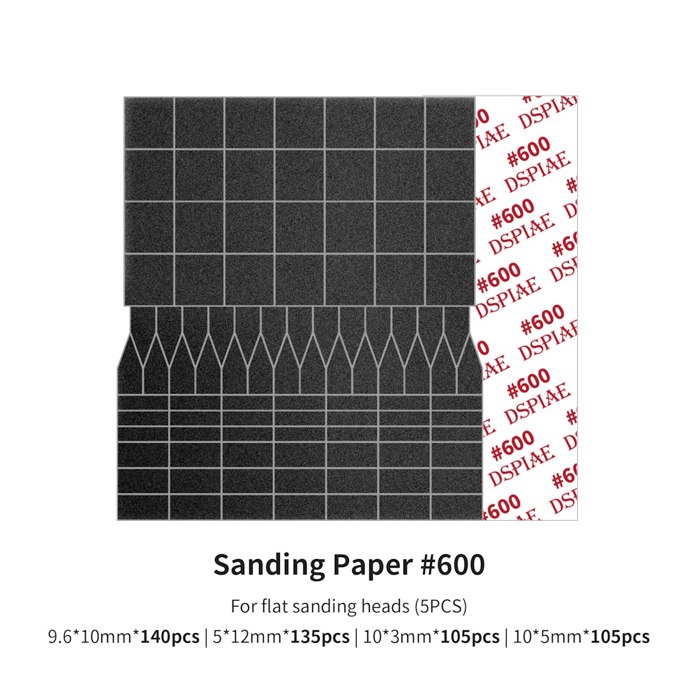 Ersatz Schleifpapier für Hubschleifer #600 (Flach) - Sanding Paper For ES-A #600 (Flat)  - SP-ES06