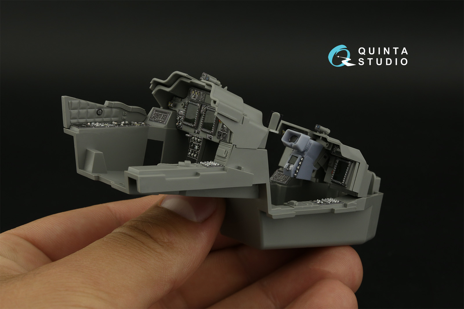 AH-64D 3D-Printed & coloured Interior on decal paper (Takom) (Small version) (with 3D-printed resin parts)