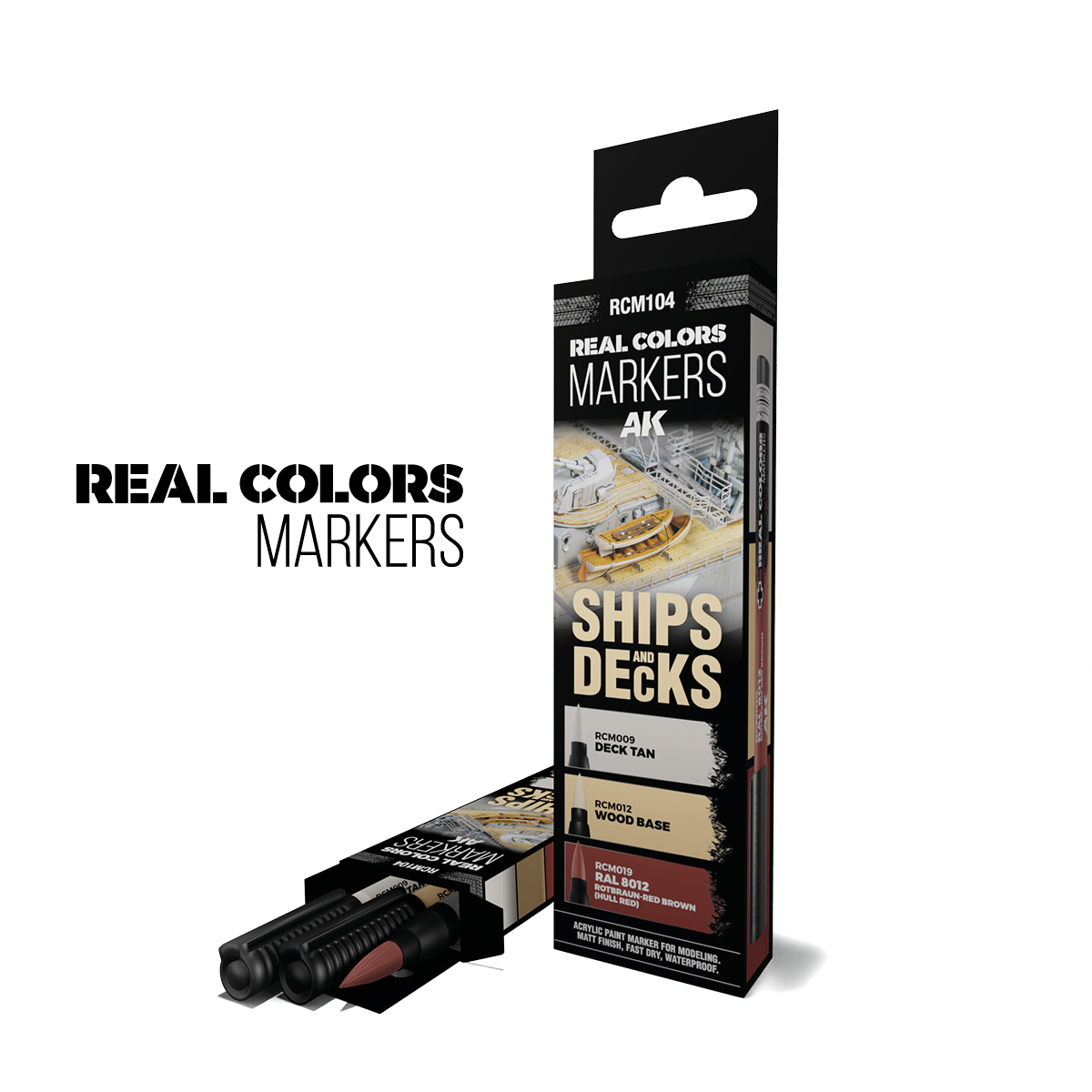  SHIPS & DECKS - SET 3 REAL COLORS MARKERS