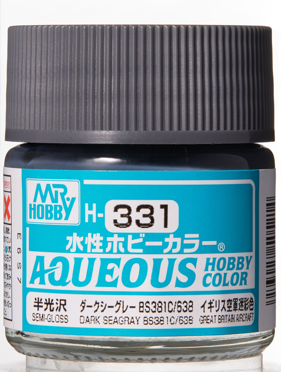 Mr. Aqueous Hobby Color - Dark Seagrey BS381C/638 - H331 - Seegrau Dunkel BS381C/638