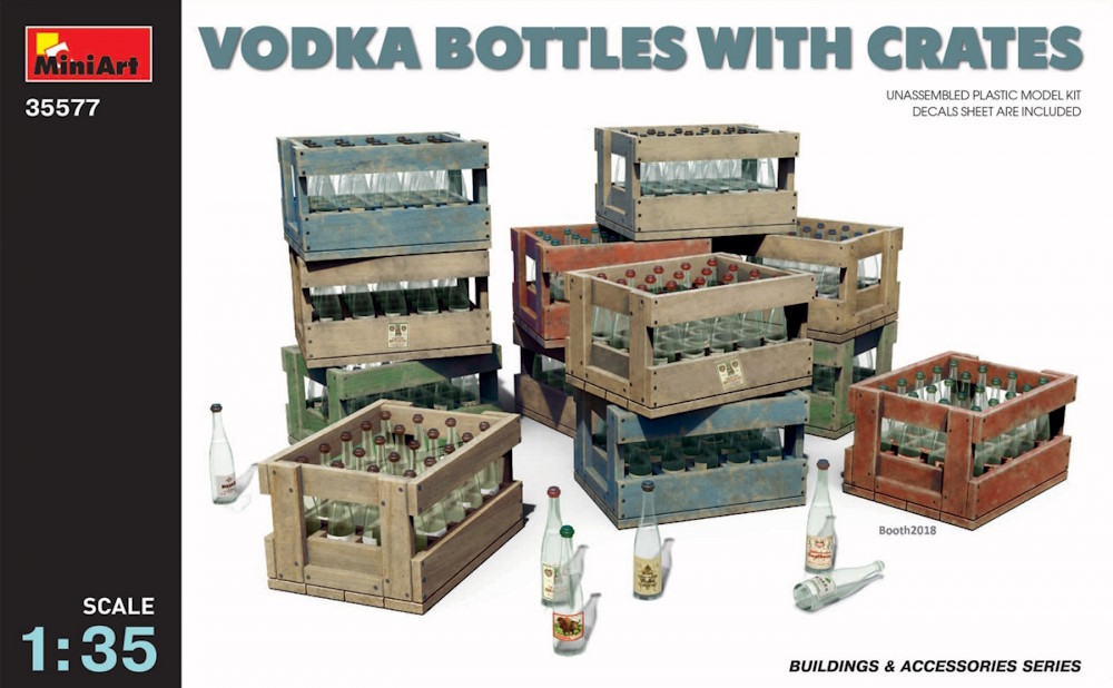 Vodka Bottles With Crates - MiniArt 35577