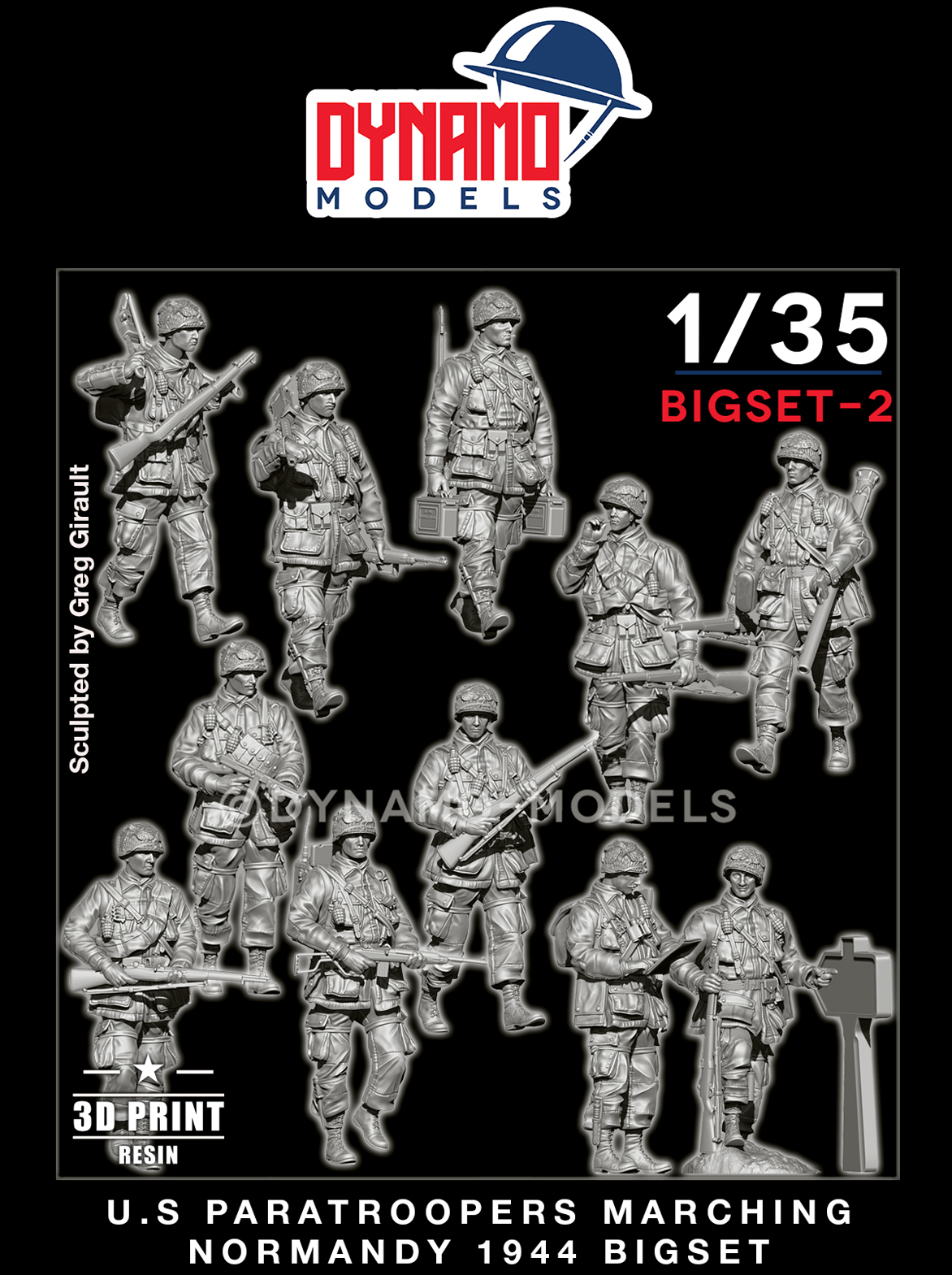 U.S Paratroopers Marching Normandy 1944 Big Set