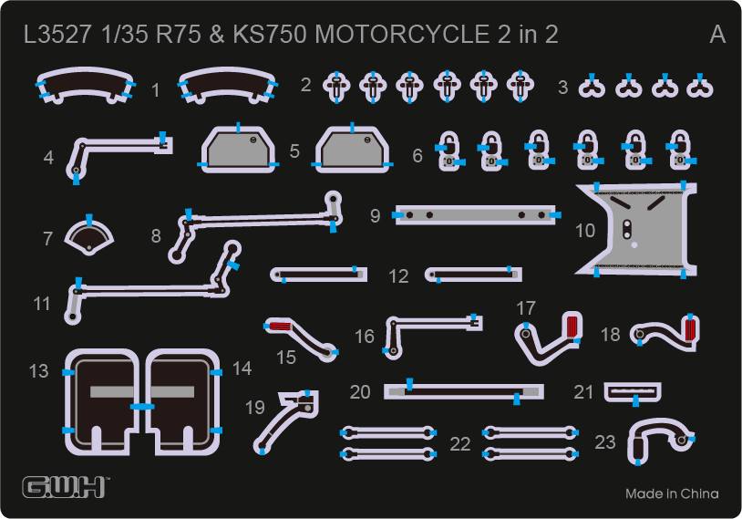 WWII German Motorcycle R75 & KS750 (2 in 2)