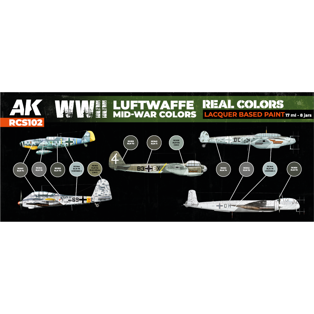 WWII Luftwaffe Mid-War Colors SET