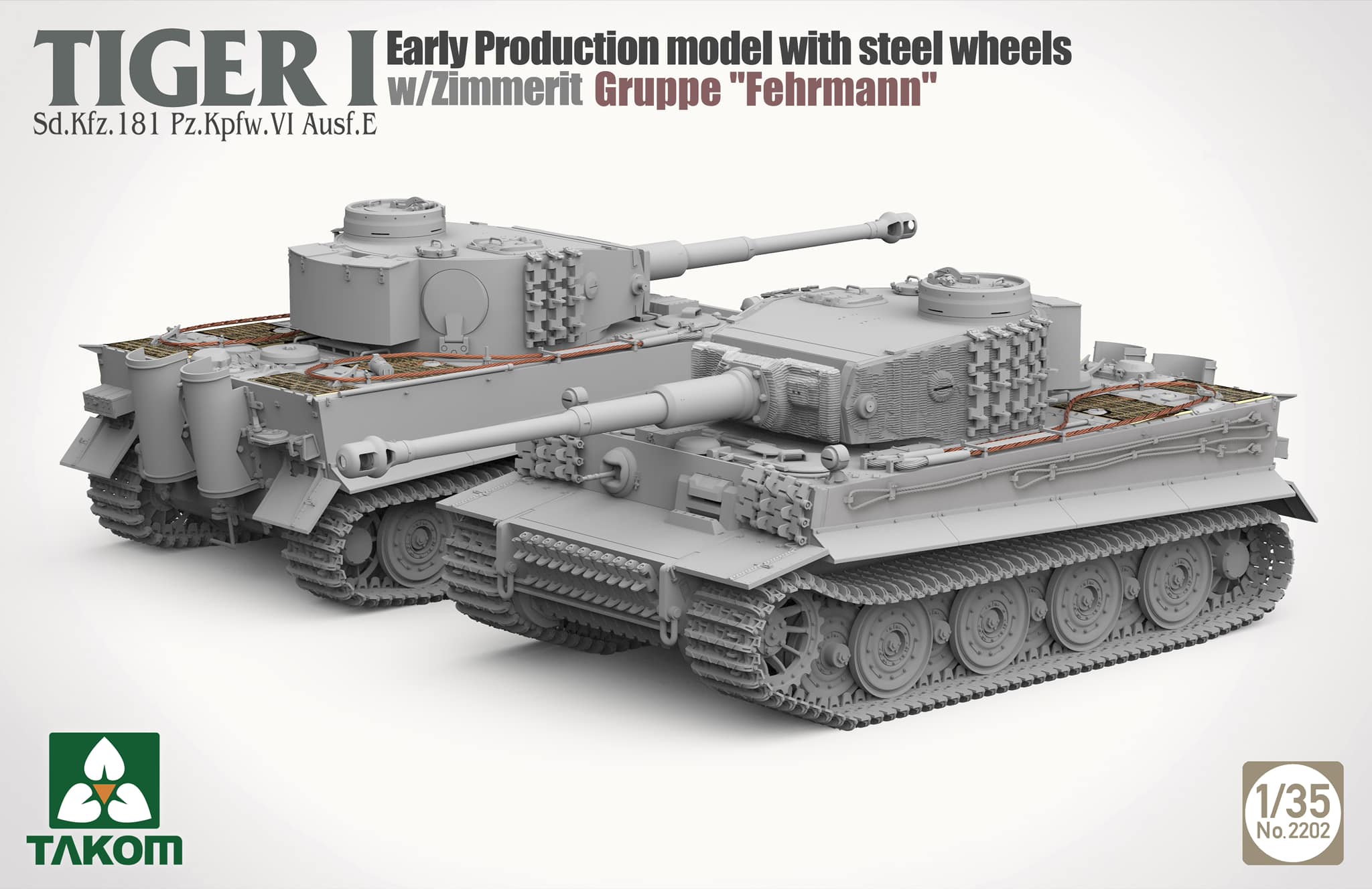 Tiger I - Early-Production With Steel Wheels w/Zimmerit - "Gruppe Fehrmann"