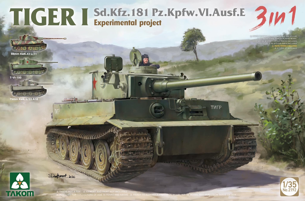 Tiger I Experimental Project - Sd.Kfz.181 Pz.Kfw.VI.Ausf.E - 3 in 1