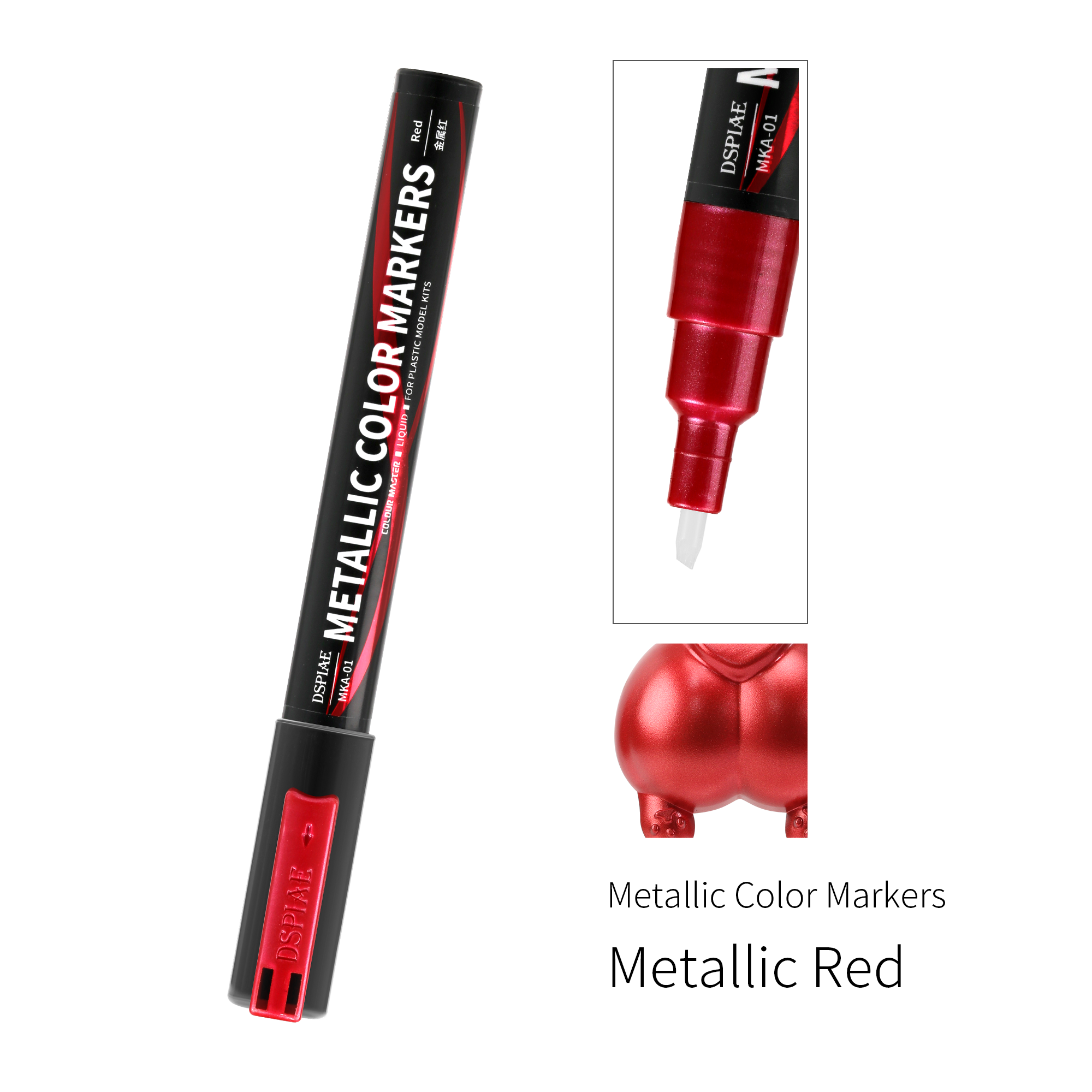 MKA-01 Super Metallic Color Markers - Metallic Red