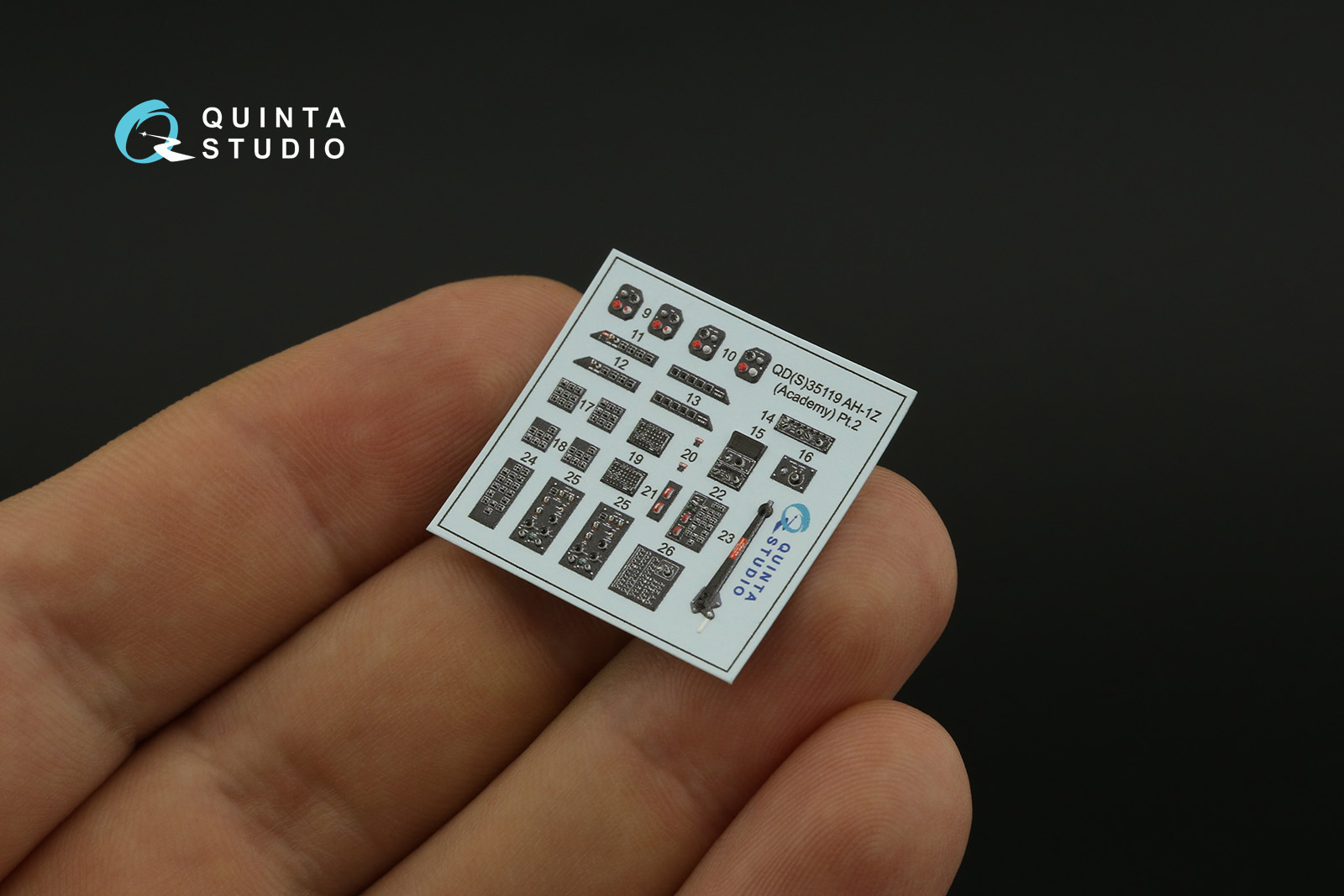 AH-1Z 3D-Printed & coloured Interior on decal paper (Academy) (with 3D-printed resin parts)