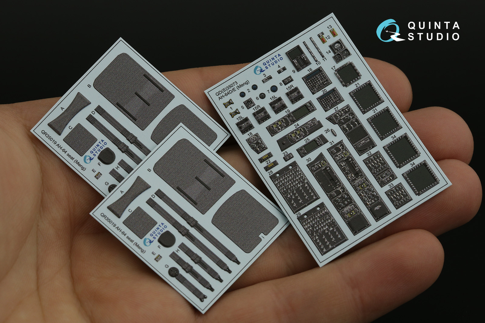 AH-64D/E 3D-Printed & coloured Interior on decal paper (Meng)