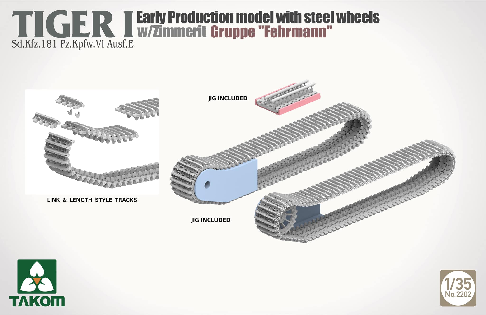 Tiger I - Early-Production With Steel Wheels w/Zimmerit - "Gruppe Fehrmann"